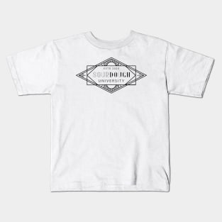 Sourdough University logo - Established 2020 (black text) Kids T-Shirt